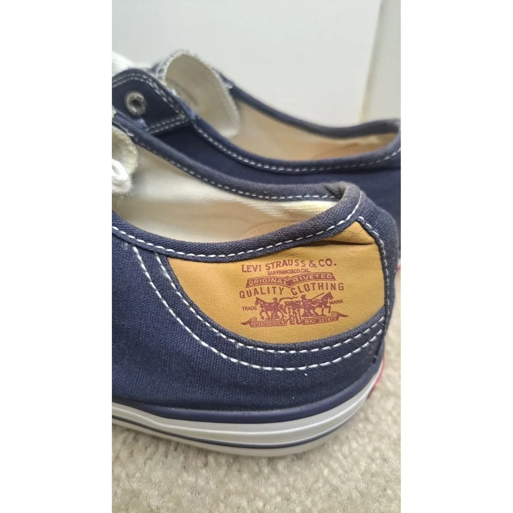 LEVIS STRAUSS & Co BLUE Upper Capellada De Lona Low Top Canvas Sneakers  Size 10